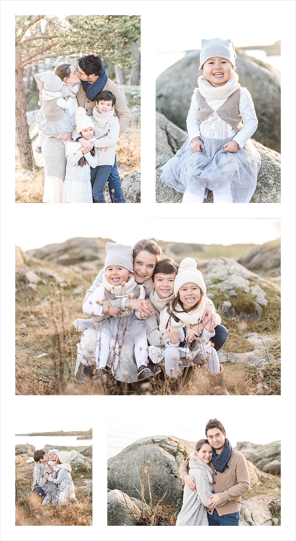Utendørs familiefotografering med barna i Asker.